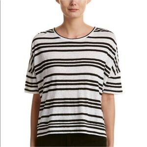 Alice + Olivia Air black white striped dolman sleeve top